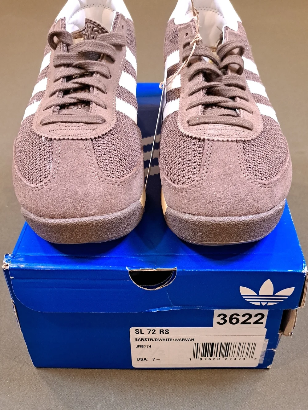 Adidas SL 72 RS Sneakers - Color: Brown / White - Unisex - Women 8.5, Men 7.5